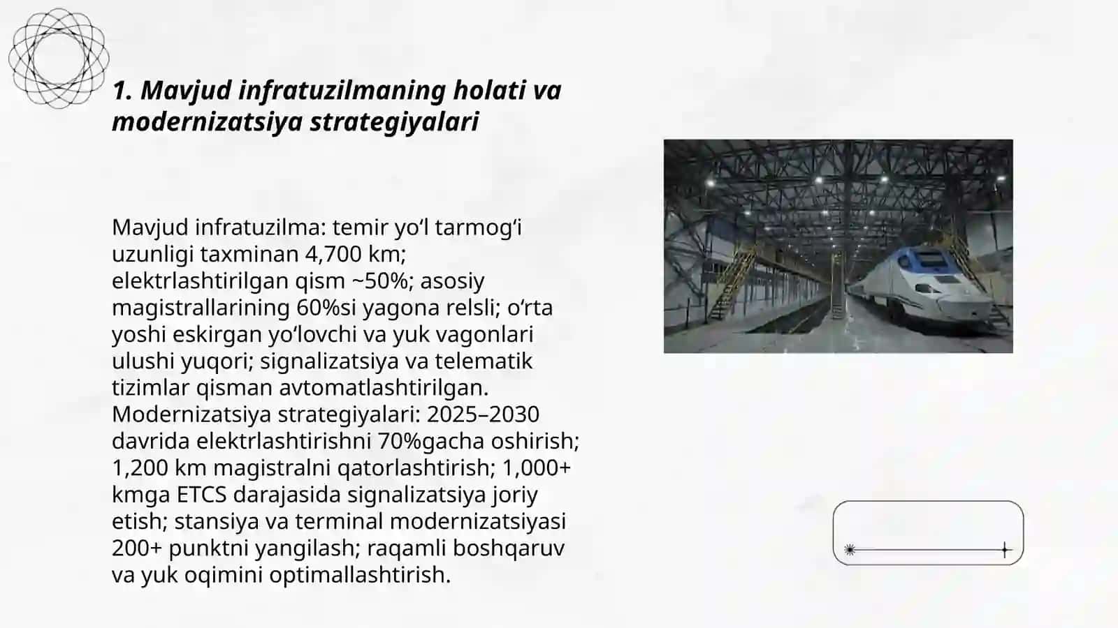 Mavjud infratuzilmaning holati va modernizatsiya strategiyalari 3