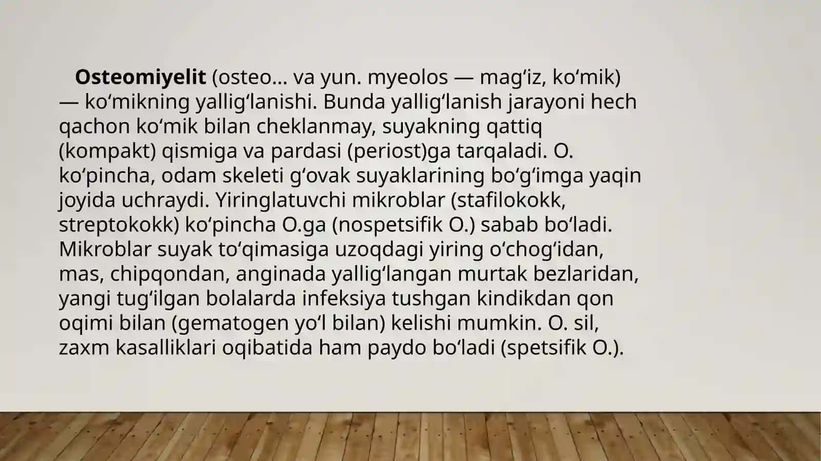 Suyak va bo'g'im xirurgik infeksiyalari 3