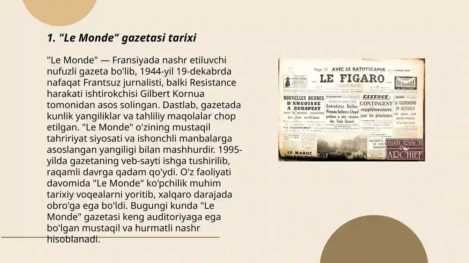 "Le Monde" gazetasi haqida 3