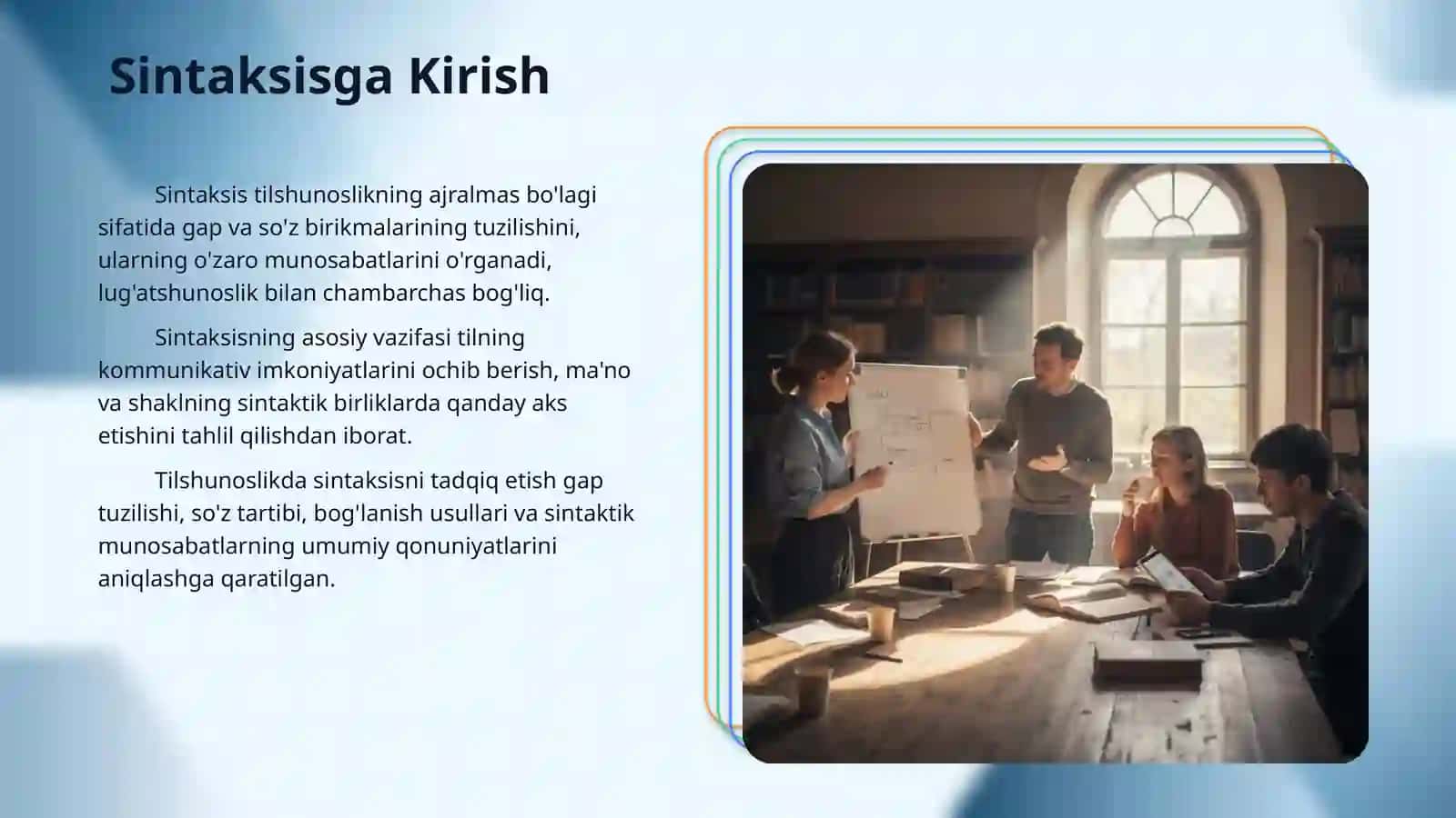 Sintaksis. Sintaksis haqida umumiy ma'lumot 3