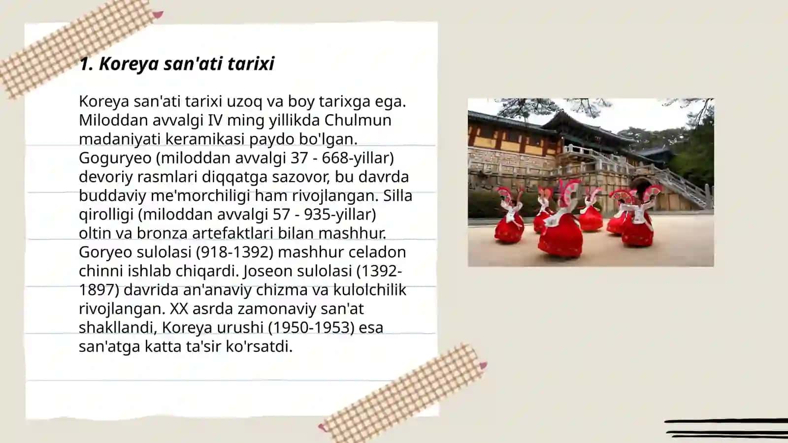 Koreya san'ati tarixi 3