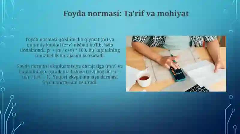 Foyda normasi va massasi 3
