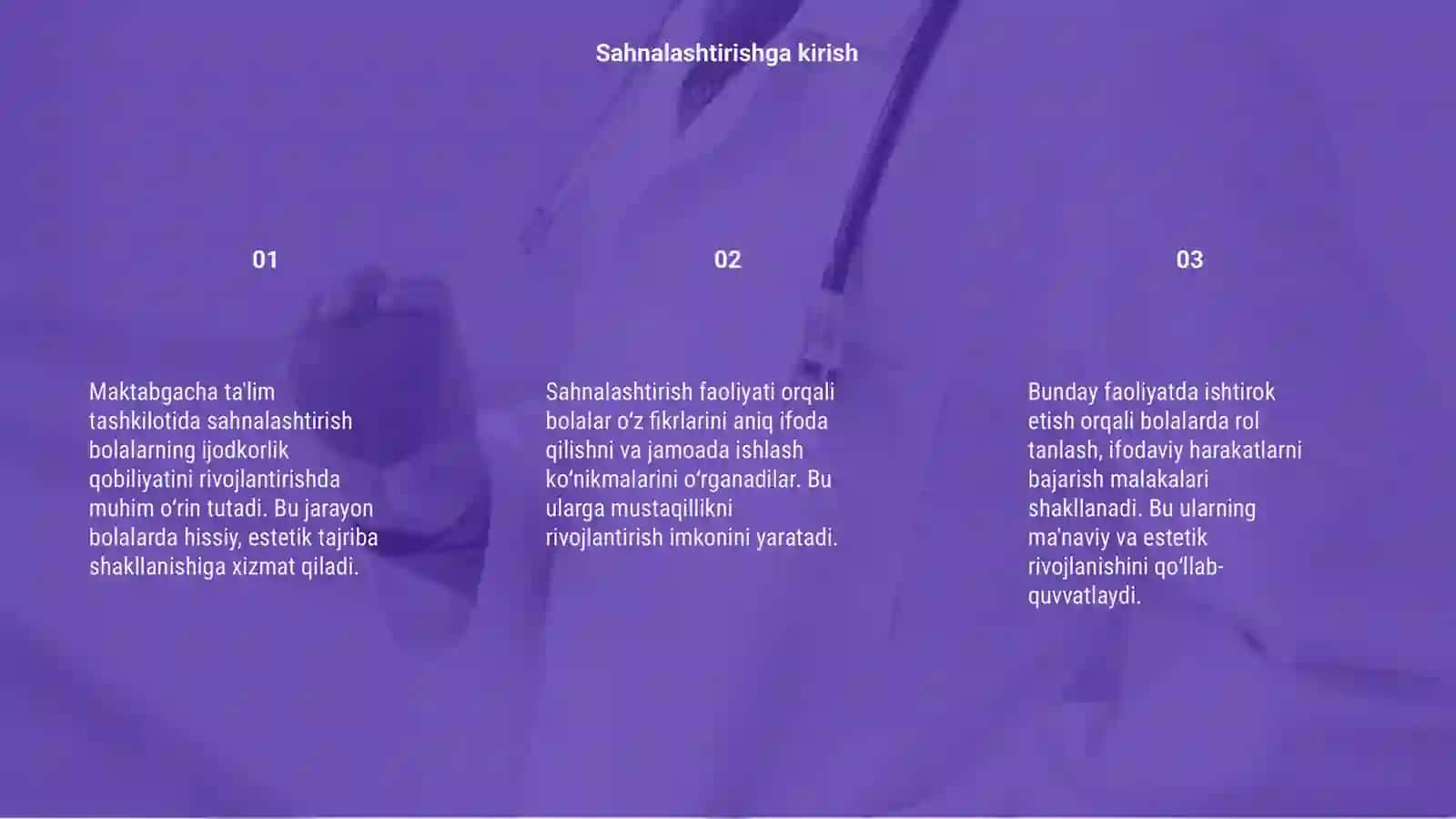 Maktabgacha ta'lim tashkilotida sahnalashtirish faoliyatining ahamiyati 3
