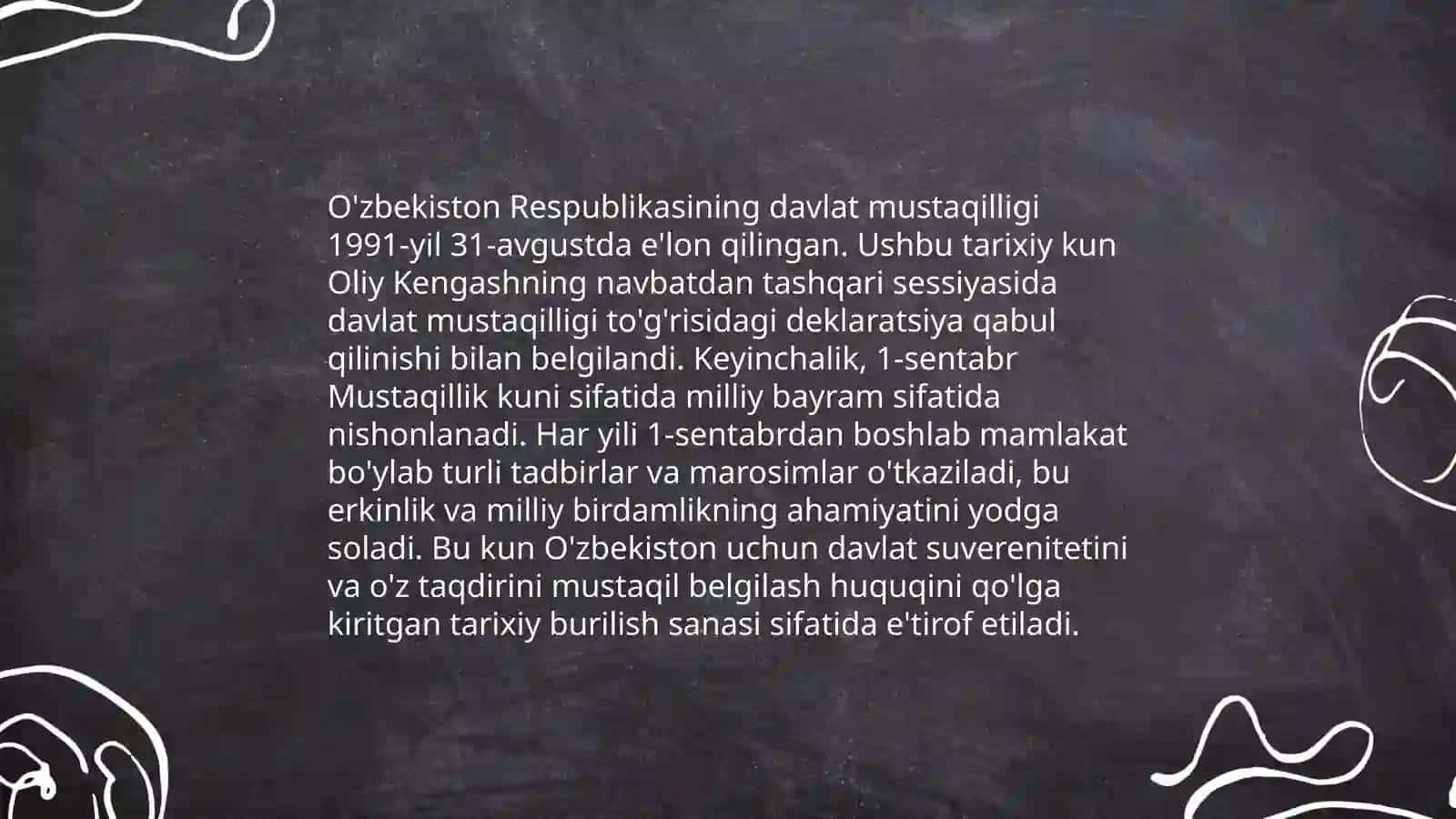 Òzbekiston Respublikasi davlat mustaqilligining e'lon qilinishi 3