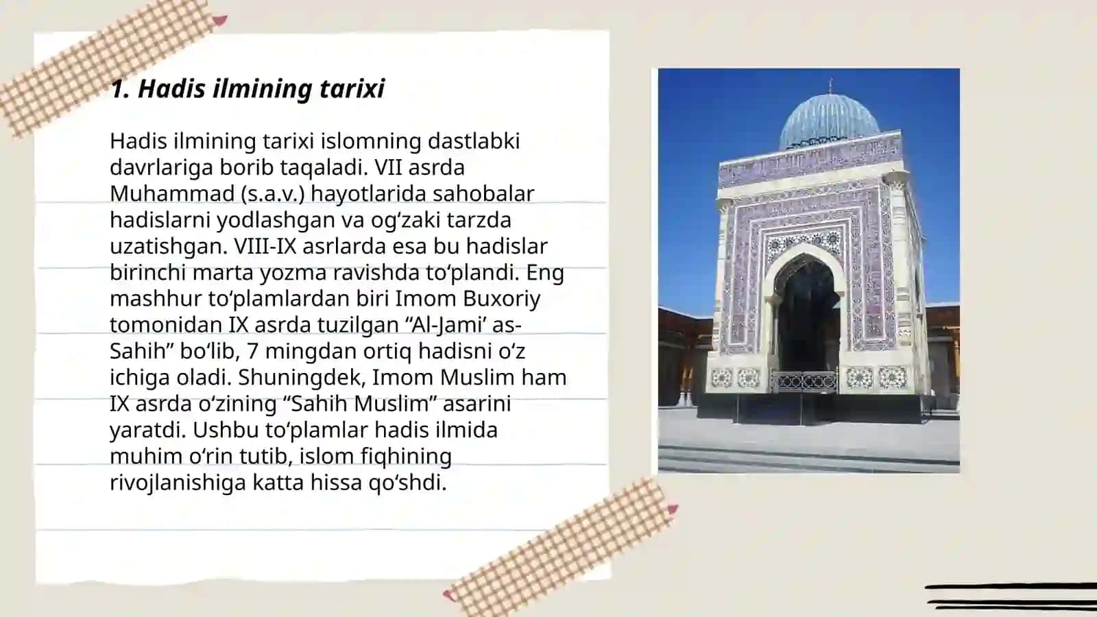 Hadis ilmining tarixi 3