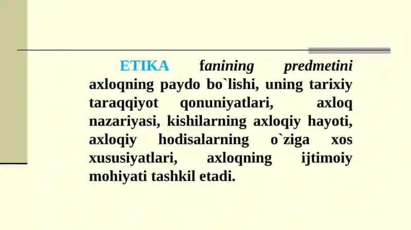 Axloq falsafasi. Estetika 3