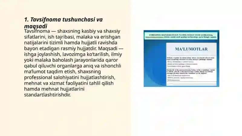 Tavsifnoma va tavsiyanoma 3