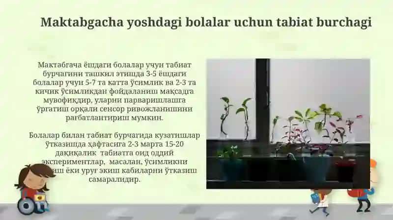 Maktabgacha yoshdagi bolalar uchun tabiat burchagi 3