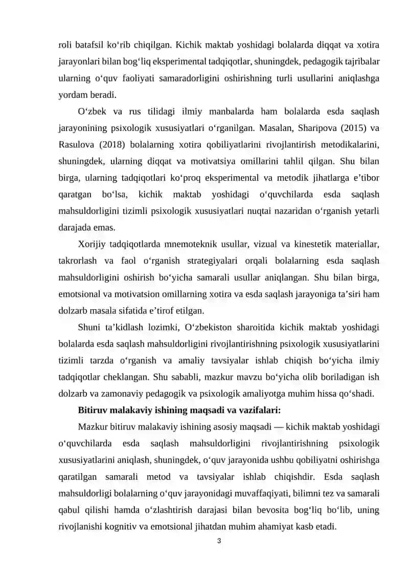 KICHIK MAKTAB YOSHIDAGI O‘QUVCHILARNING PSIXOLOGIK XUSUSIYATLARI 3