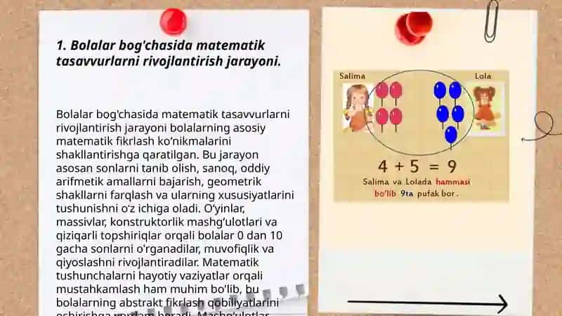Bolalar elementar matematik tasavvurlarni rivojlantirishida bolalar bog'chasining oila bilan hamkorlikdagi roli 3
