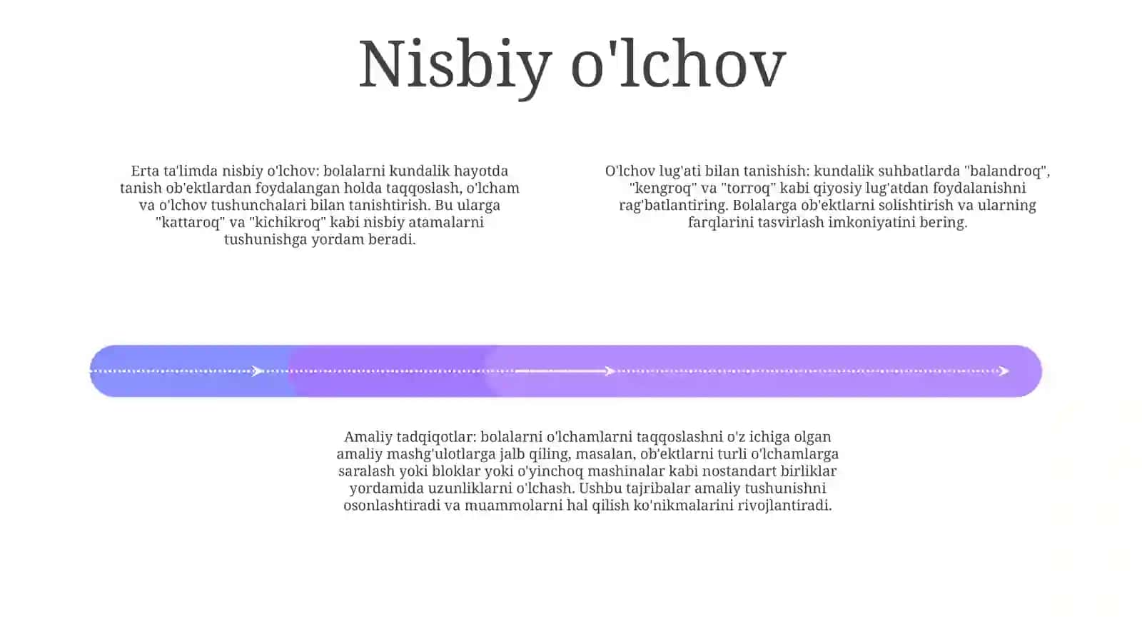 Bolalarni Predmetlar O'Lchami Bilan Tanishtirish 3