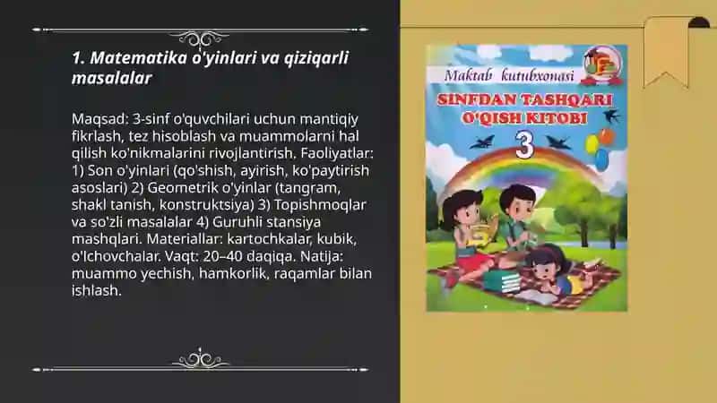 Matematika o'yinlari va qiziqarli masalalar 3