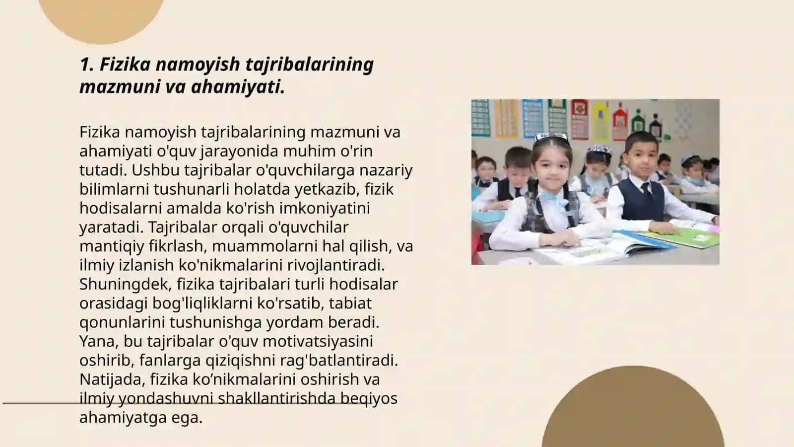 Fizikadan namoyish tajribalarni yaratish va koʻrsatish metodikasi fanining predmeti, maqsadi va tekshirish metodlari 3