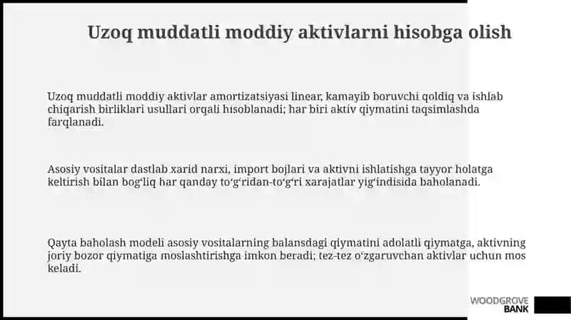 Uzoq muddatli moddiy va nomoddiy aktivlar hisobi 3