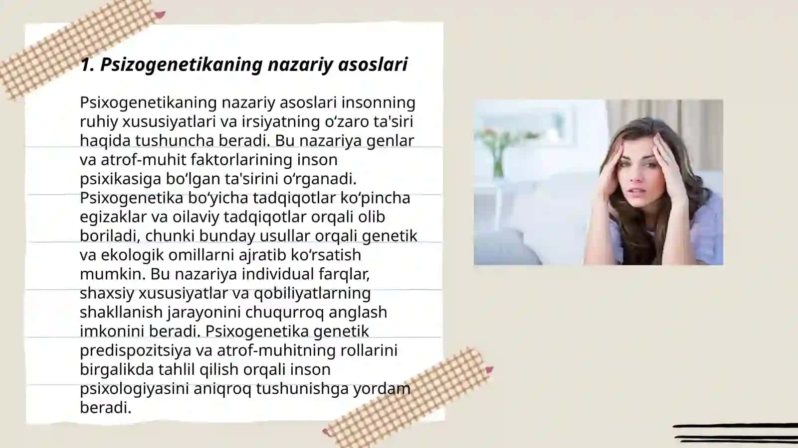 Psizogenetika va tibbiyot psixologiyasining masalalari 3