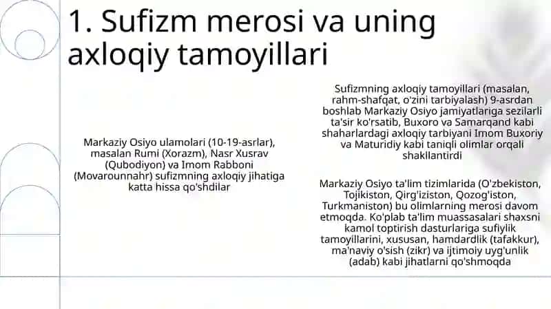 Markaziy Osiyo ulamolari va sufizmning axloqiy tamoyillari 3