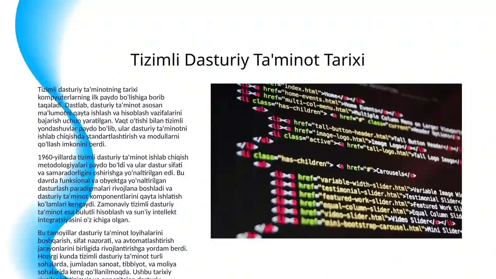 TIZIMLI VA AMALIY DASTURIY TA'MINOTNING RIVOJLANISH TENDENSIYALARI 3