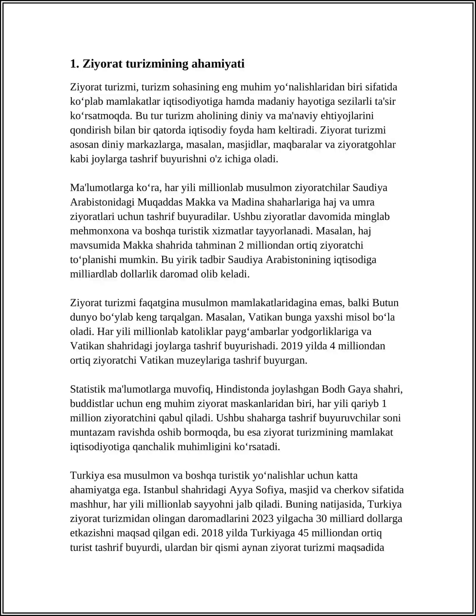 YAQIN SHARQ MINTAQALARIDA ZIYORAT TURIZM MARKAZKARI 3