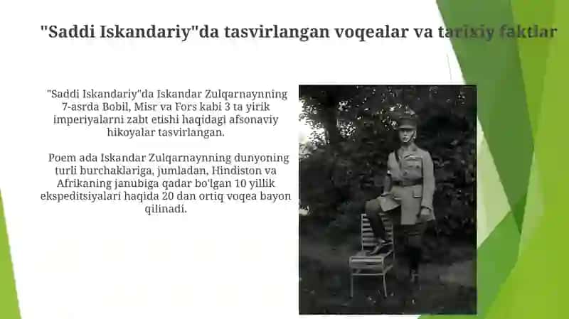 "Saddi Iskandariy" dostonini sharhlab o‘rgatish 3