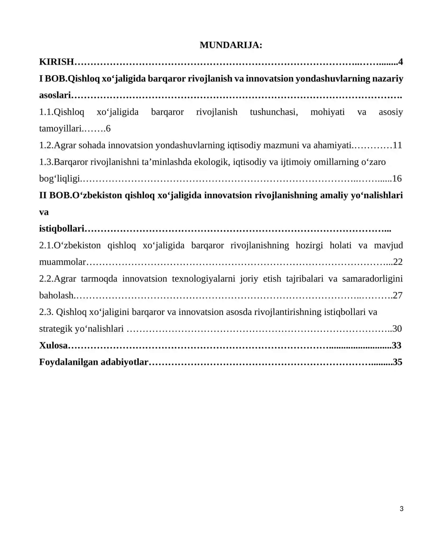Qishloq xo‘jaligida barqaror rivojlanish va innovatsion yondashuvlar 3