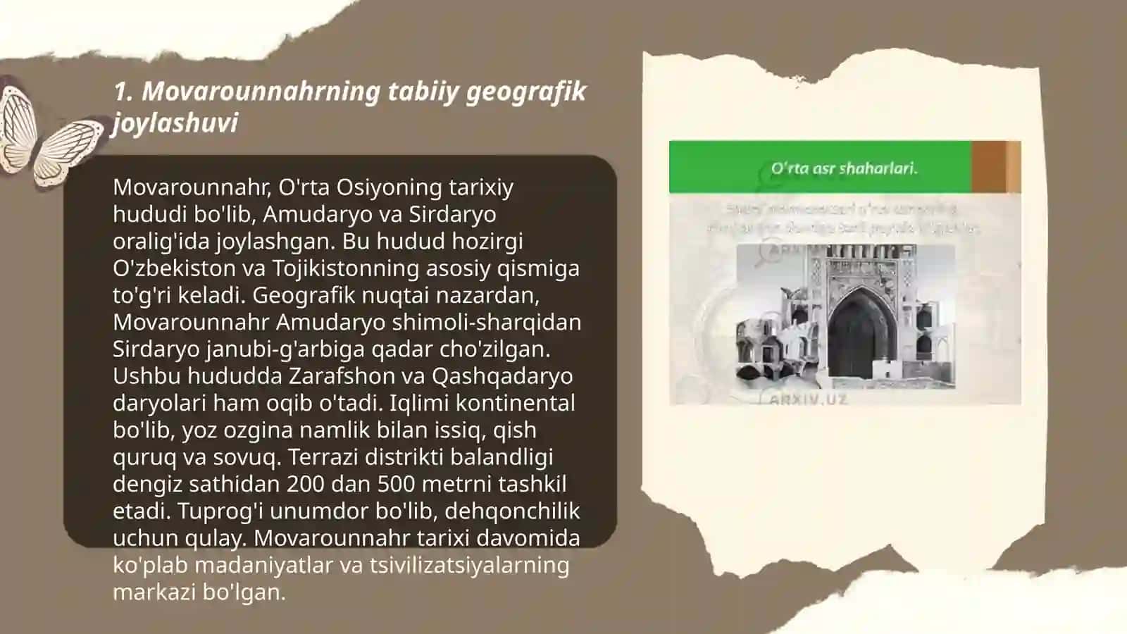 9-13 asr boshlarida Movarounnahrning ijtimoiy-iqtisodiy geografiyasi 3