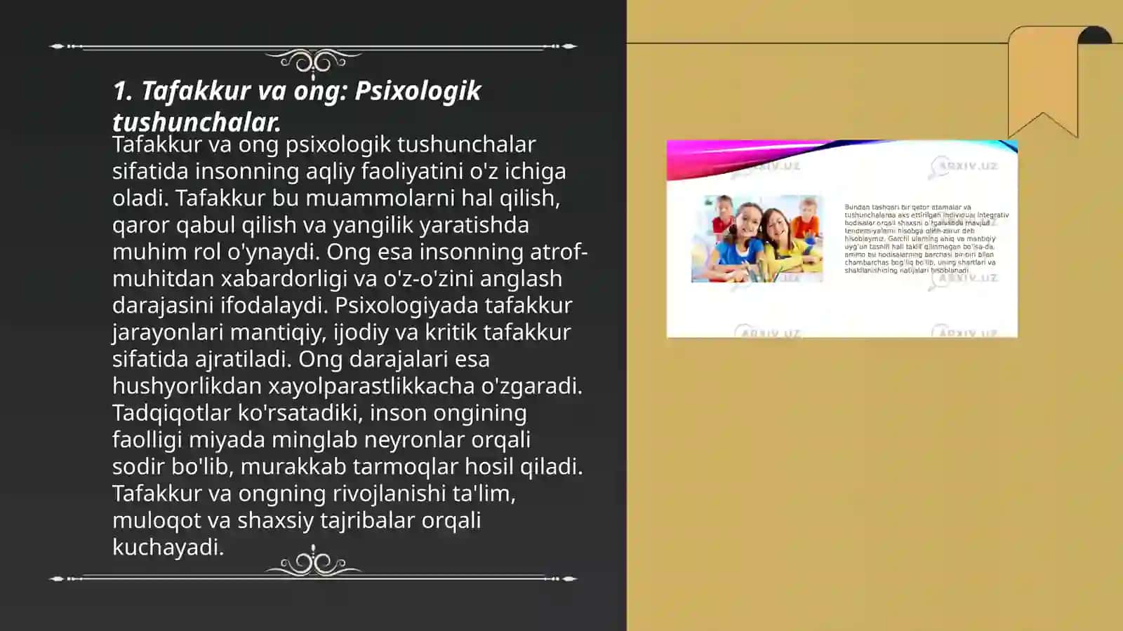 Tafakkur borasida pisixologik nazariyalar 3