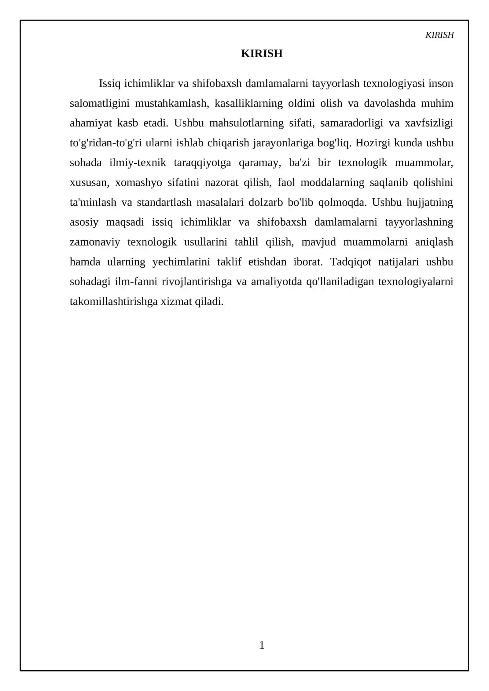Issiq ichimlik va shifobaxsh damlamalarni tayyorlash texnologiyasi 3