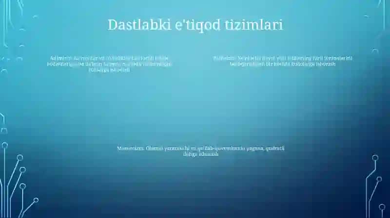 Diniy Ta'limotlarning Paydo Bo'Lishi 3