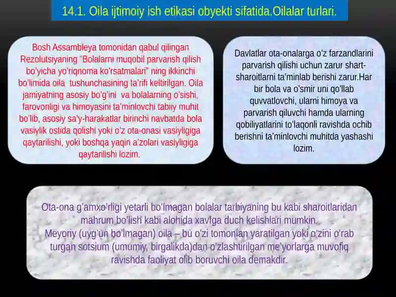 Oilalar bilan ishlashning axloqiy tamoyillari 3