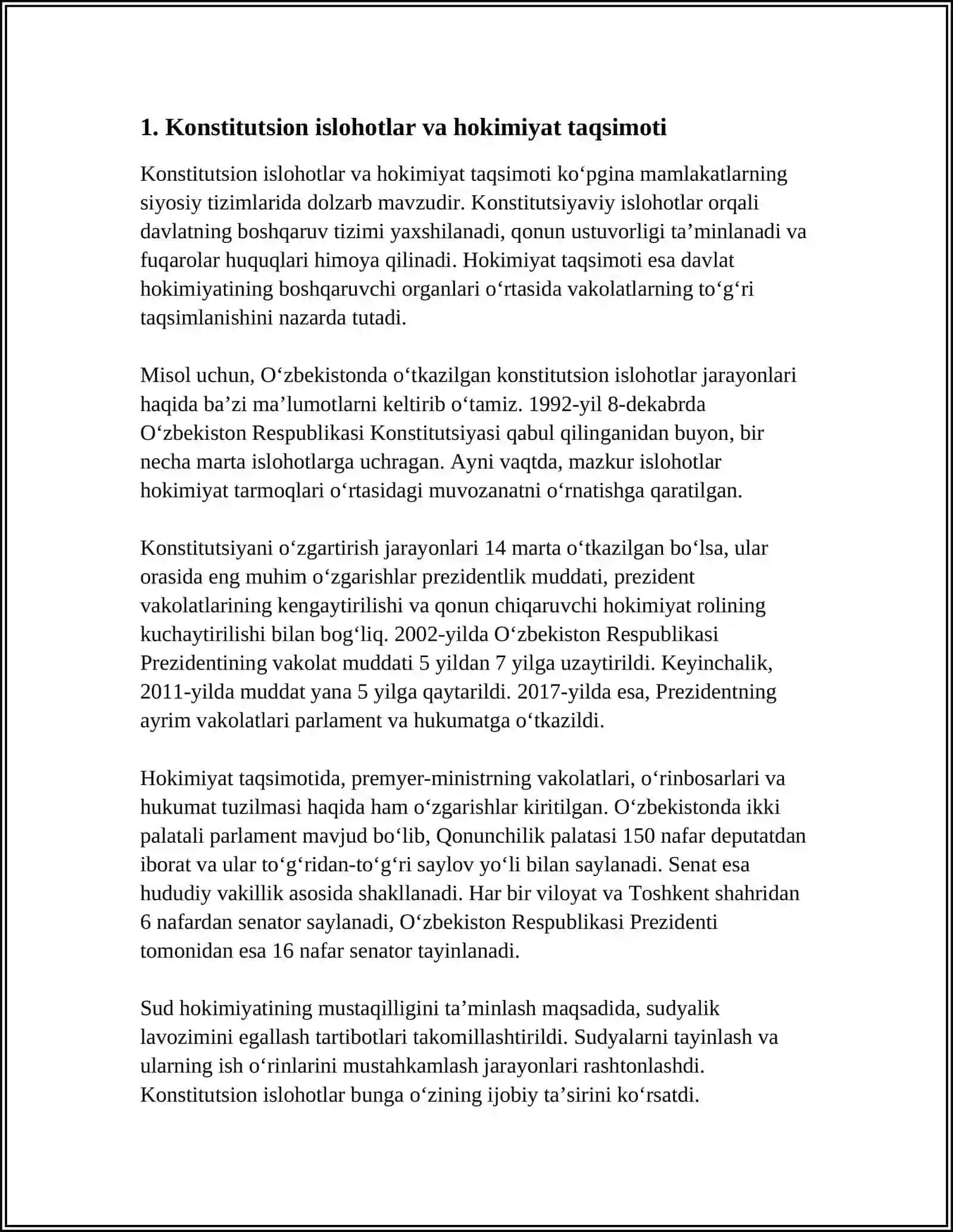 Konstitutsion islohotlar va hokimiyat taqsimoti 3