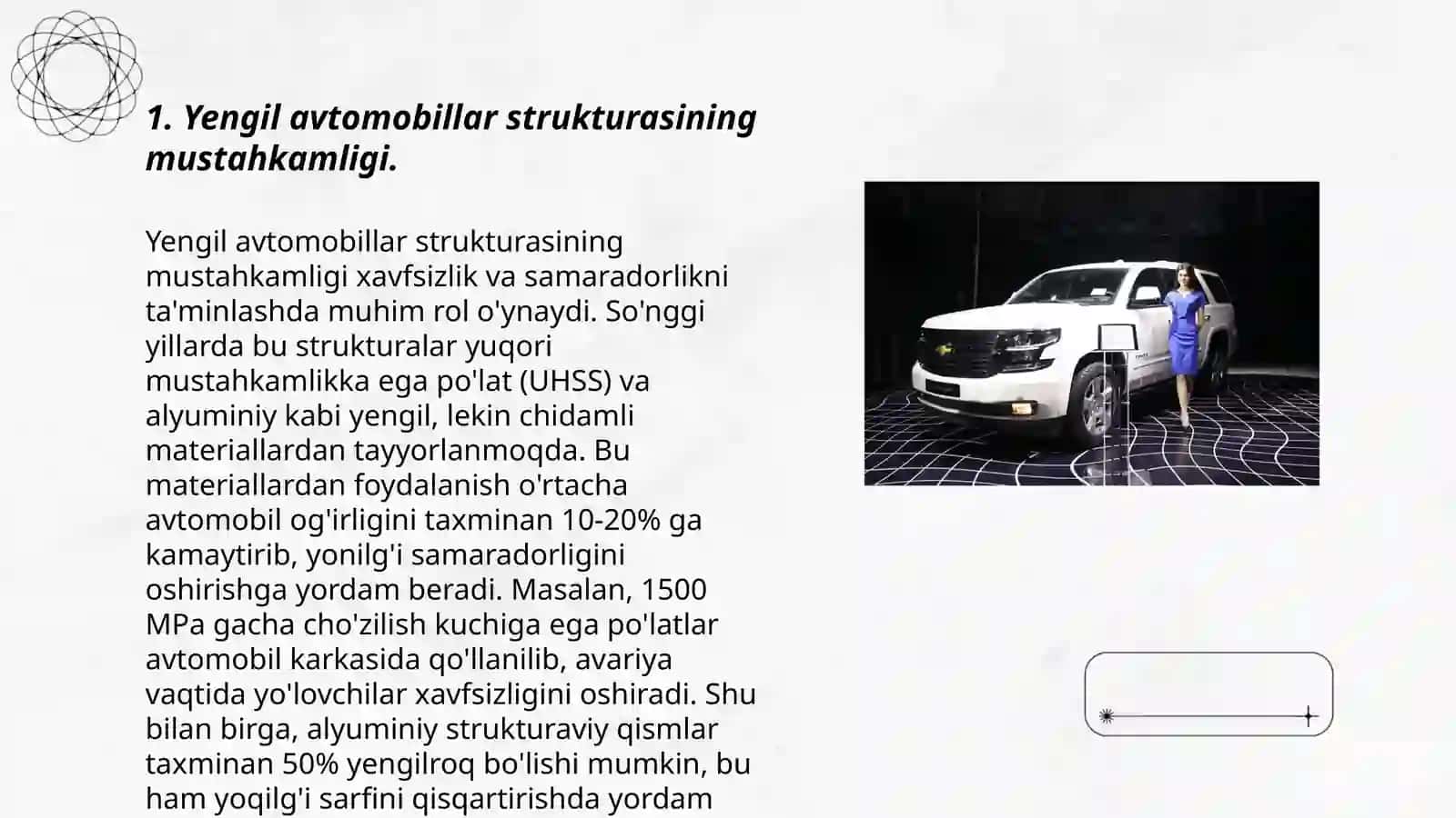 Yengil avtomobillar strukturasining mustahkamligi 3
