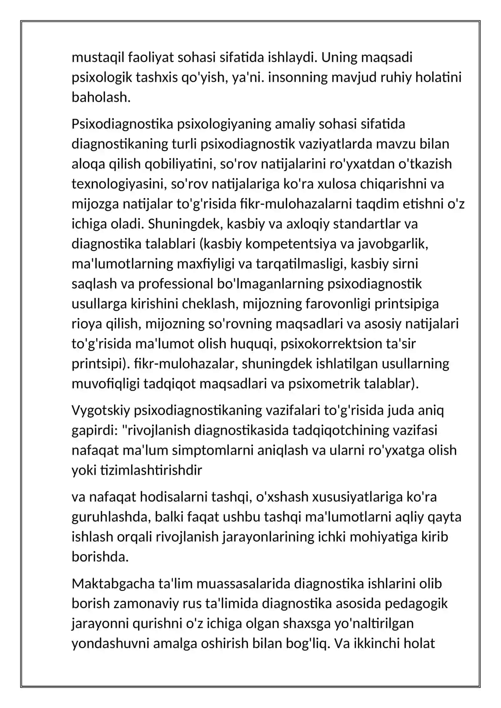 Bolalar psixologiyasi va psixadiagnostikasi fanining asosiy va yordamchi metodlari 3