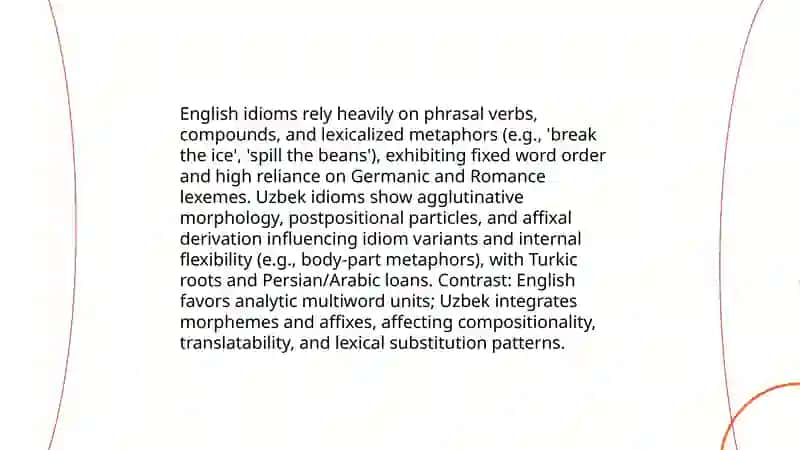Lexical and semantic differences between English and Uzbek idioms 3