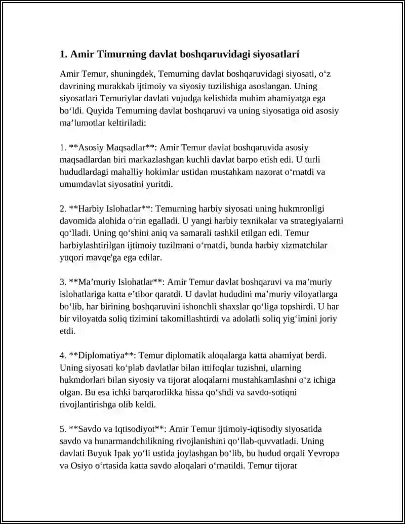 AMIR TIMUR BUYUK DAVLAT ARBOBI 3