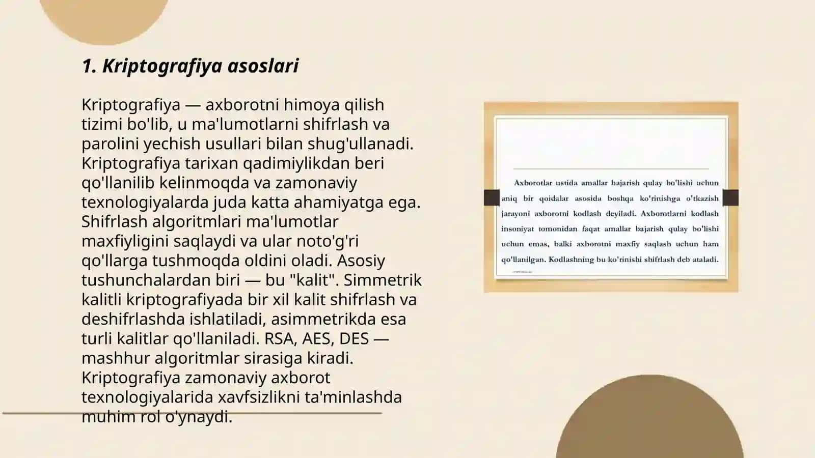 Informatsiyani kodlash mexaznizmlari 3