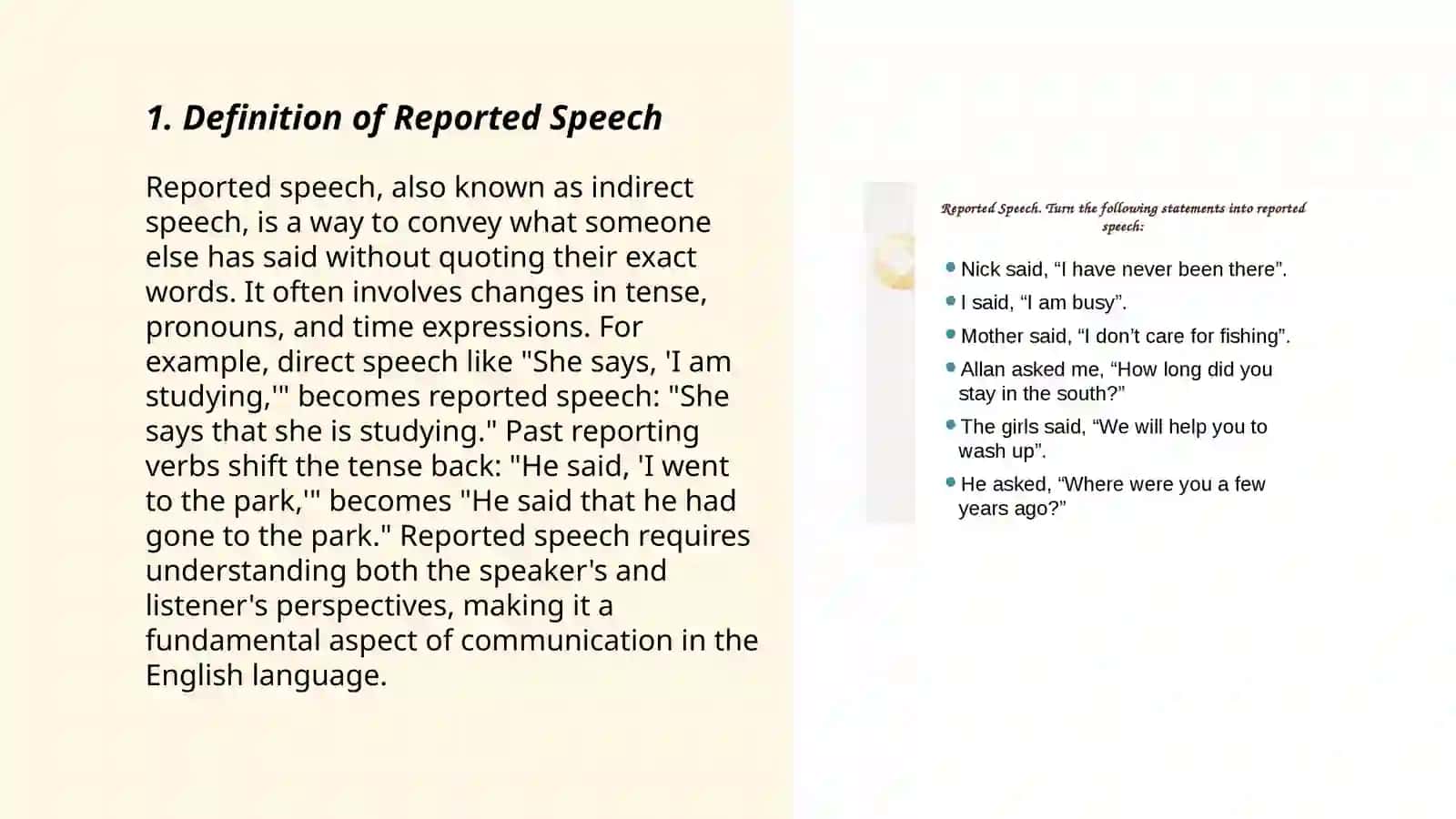 Reported speech 3