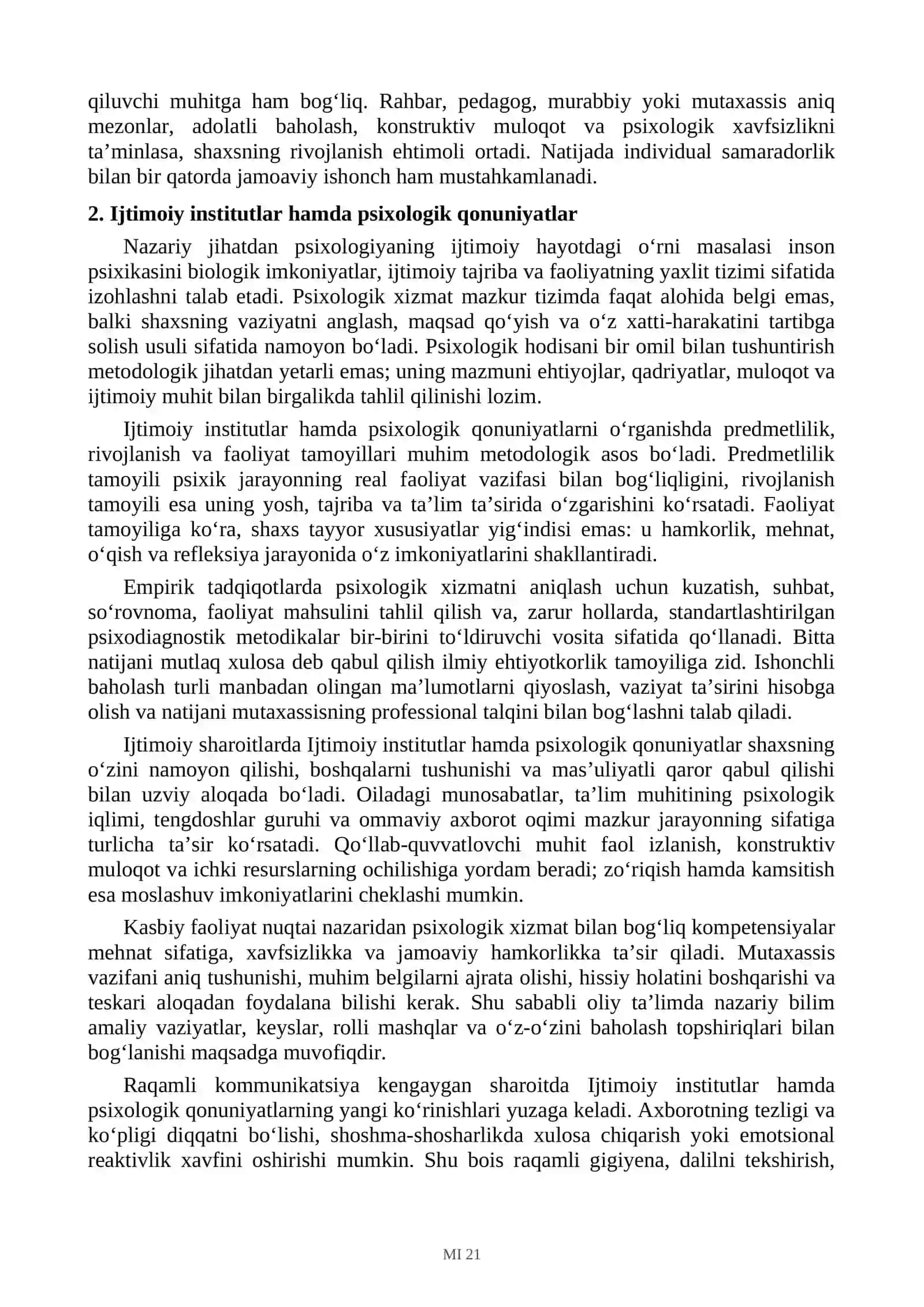 Psixologiyaning ijtimoiy hayotdagi o‘rni 3