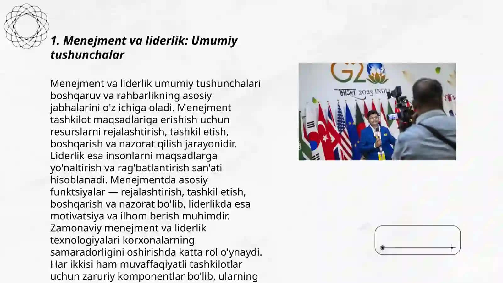 Menejer va lider oʻrtasidagi oʻxshashliklar va farqli tomonlar 3