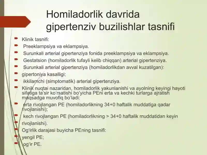 Homiladorlarda Gipertenziv Sindrom Preeklampsiya va Eklampsiya 3