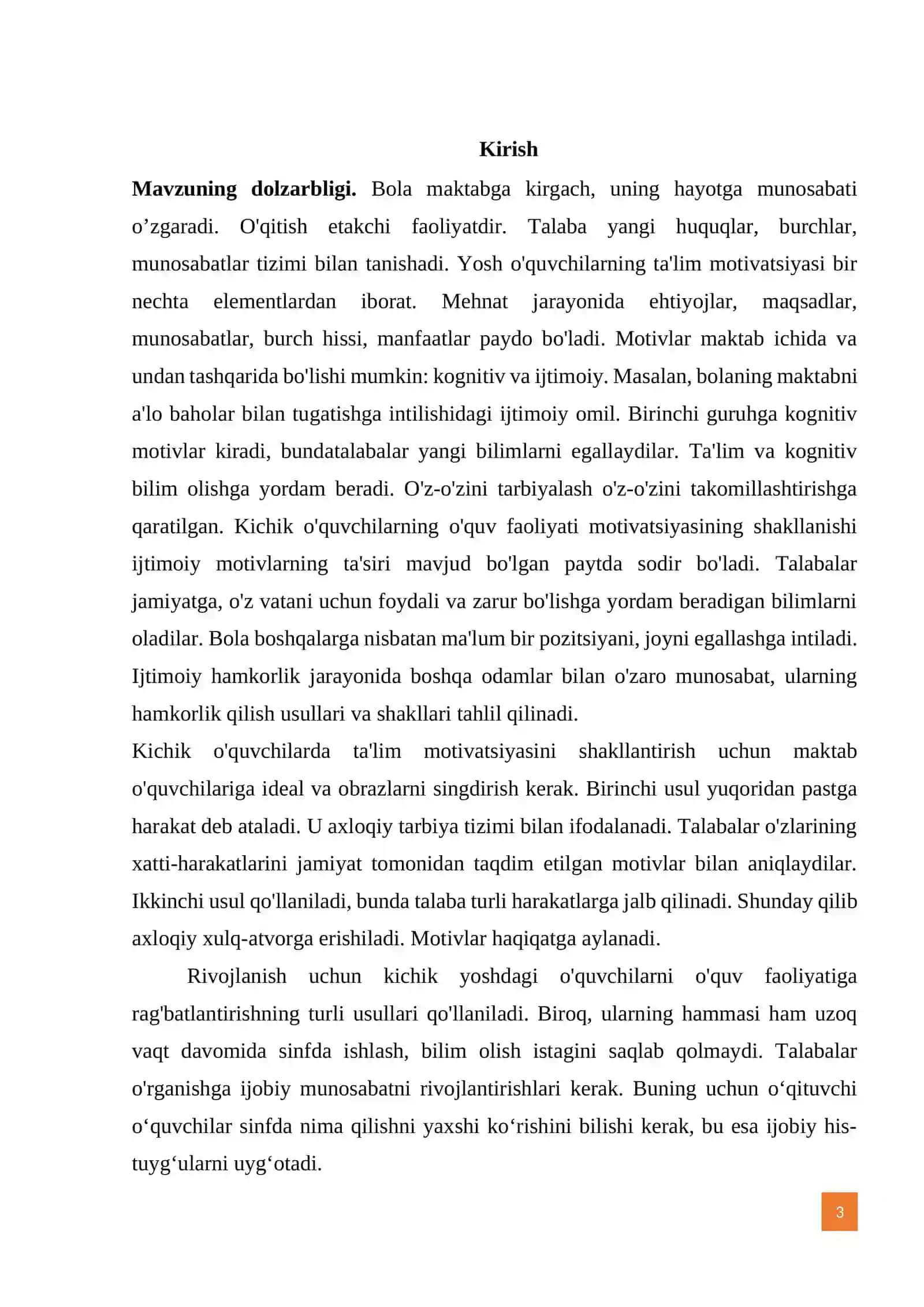 Kichik maktab yoshida ta’lim faoliyatini tashkil etish 3