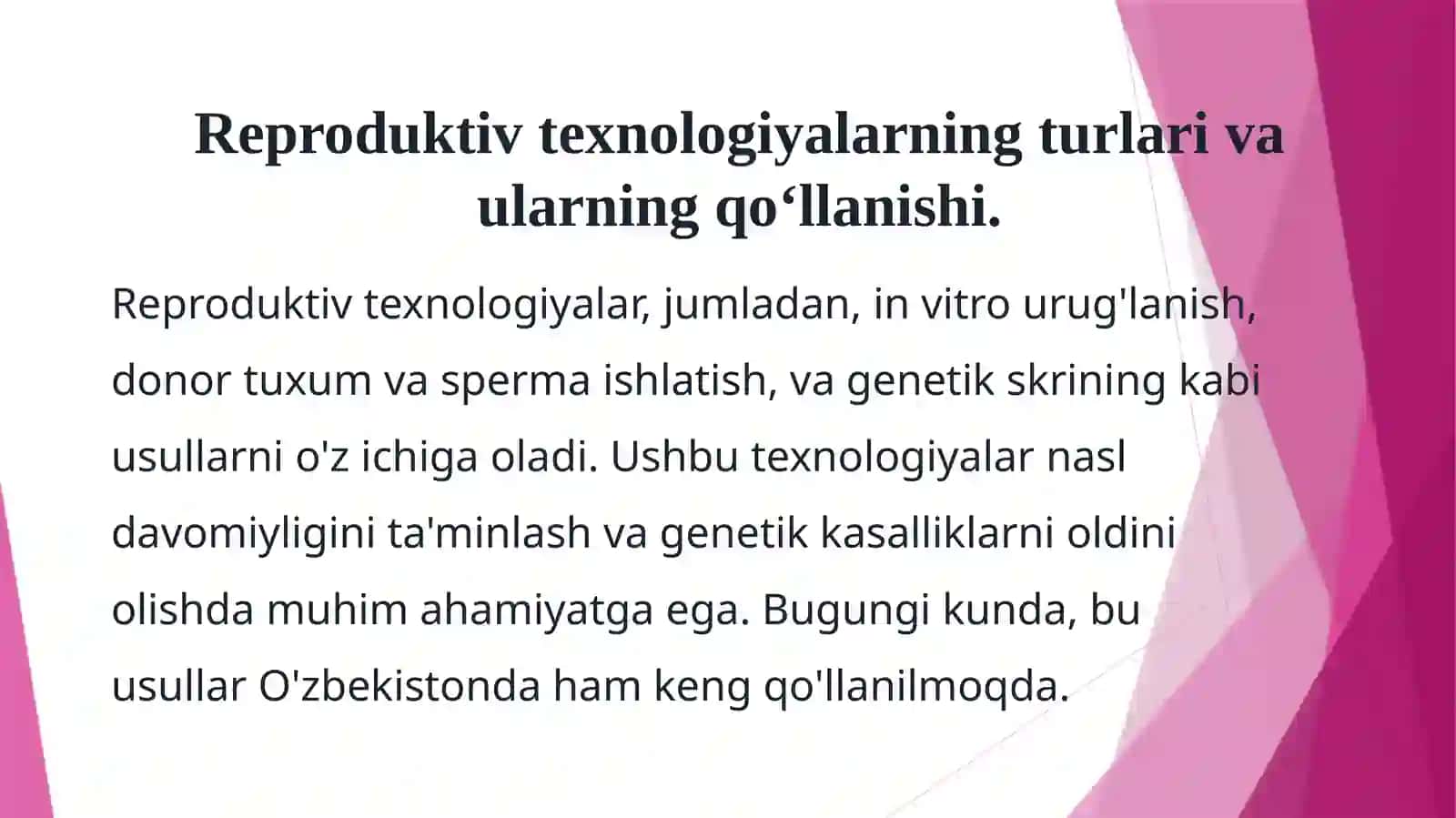 Yangireproduktiv texnologiyalar haqida tushuncha 3
