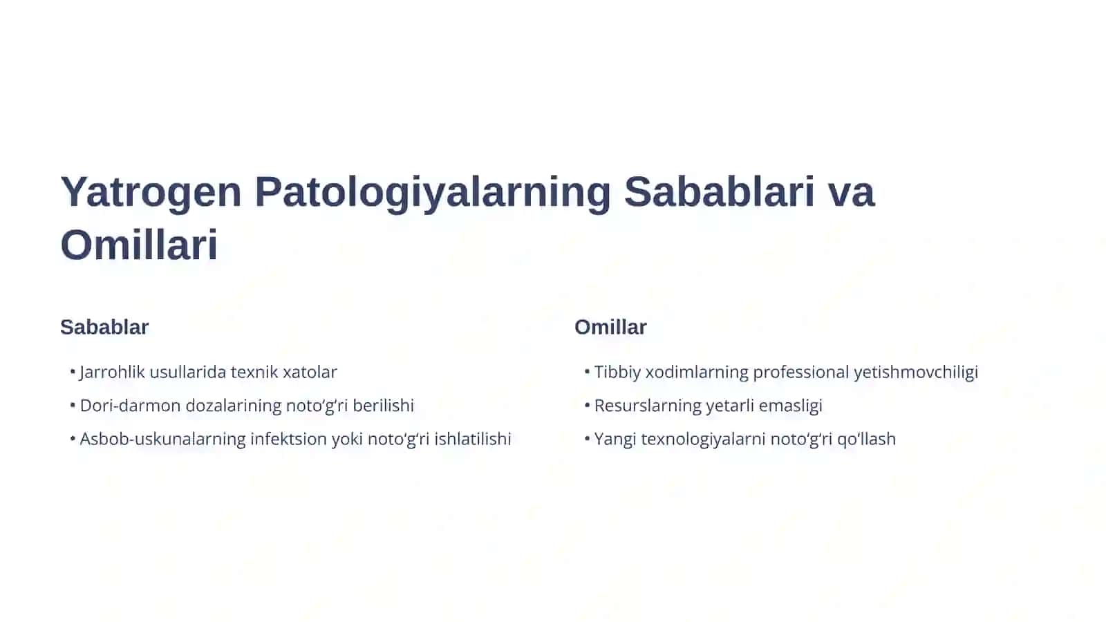 Yatrogen Patologiyalar va Reanimatsion Patologiya 3