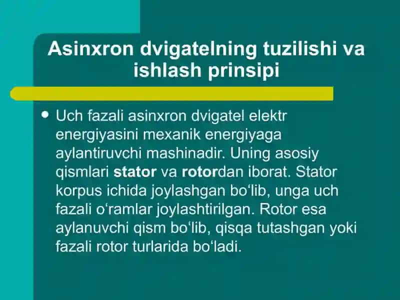 Uch fazali asinxron dvigatellar 3