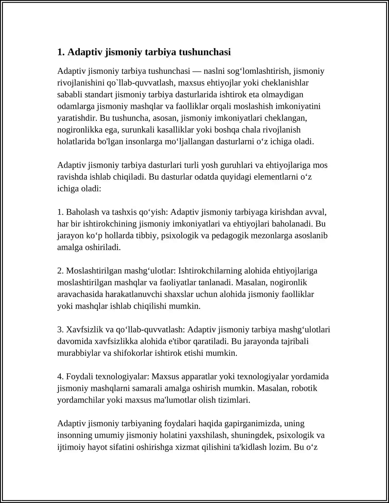 ADAPTIV JISMONIY TARBIYANING UMUMIY ASOSLARI 3