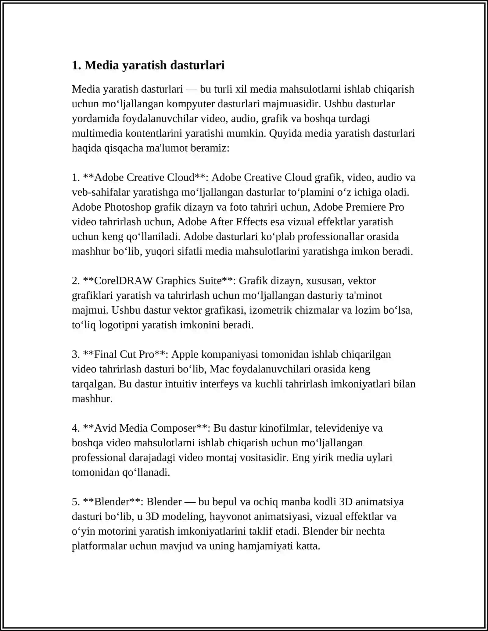 MEDIA MATNNI YARATISH VA QAYTA ISHLASHNING DASTURIY VOSITALARI 3