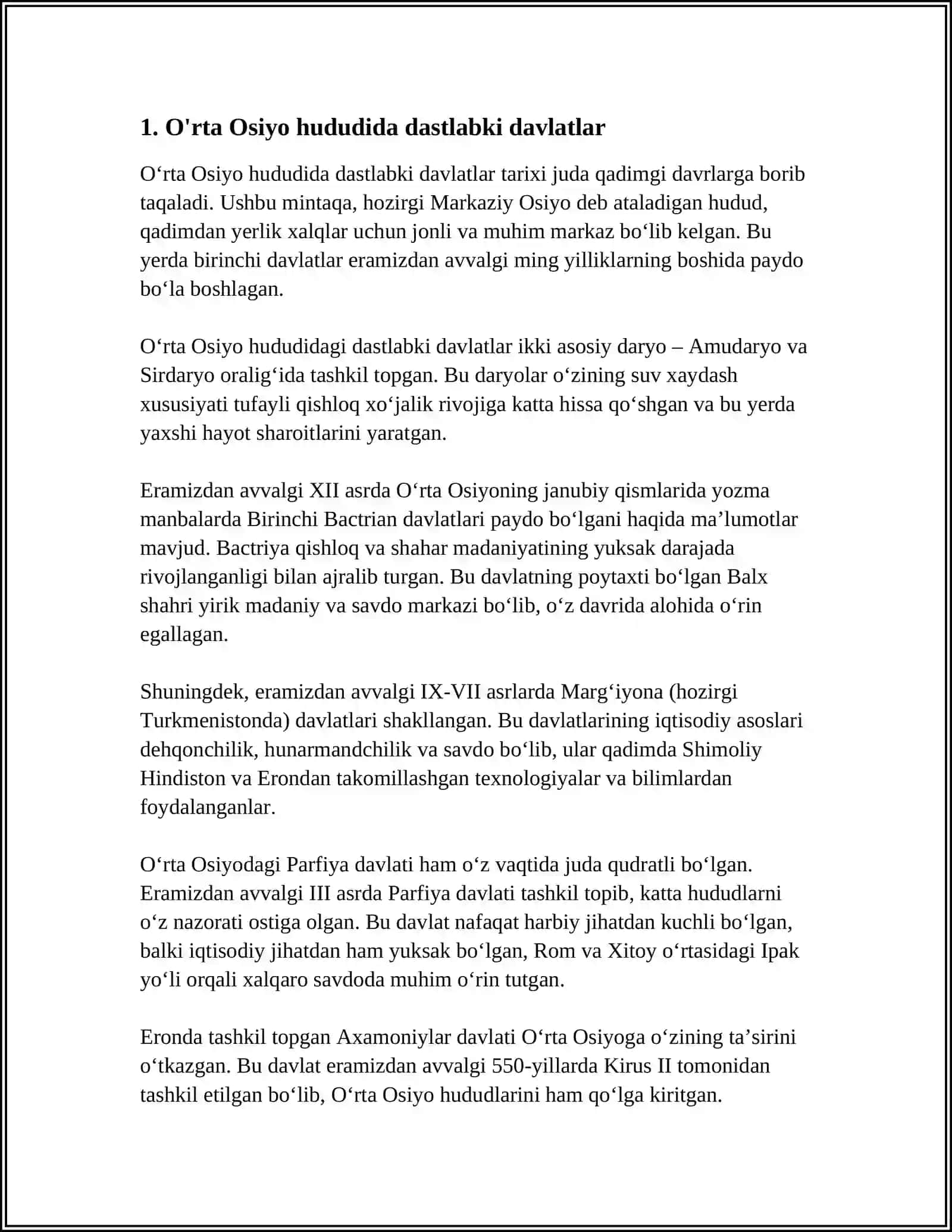 O‘ZBEK DAVLATCHILIGINING TARIXIY BOSQICHLARI 3