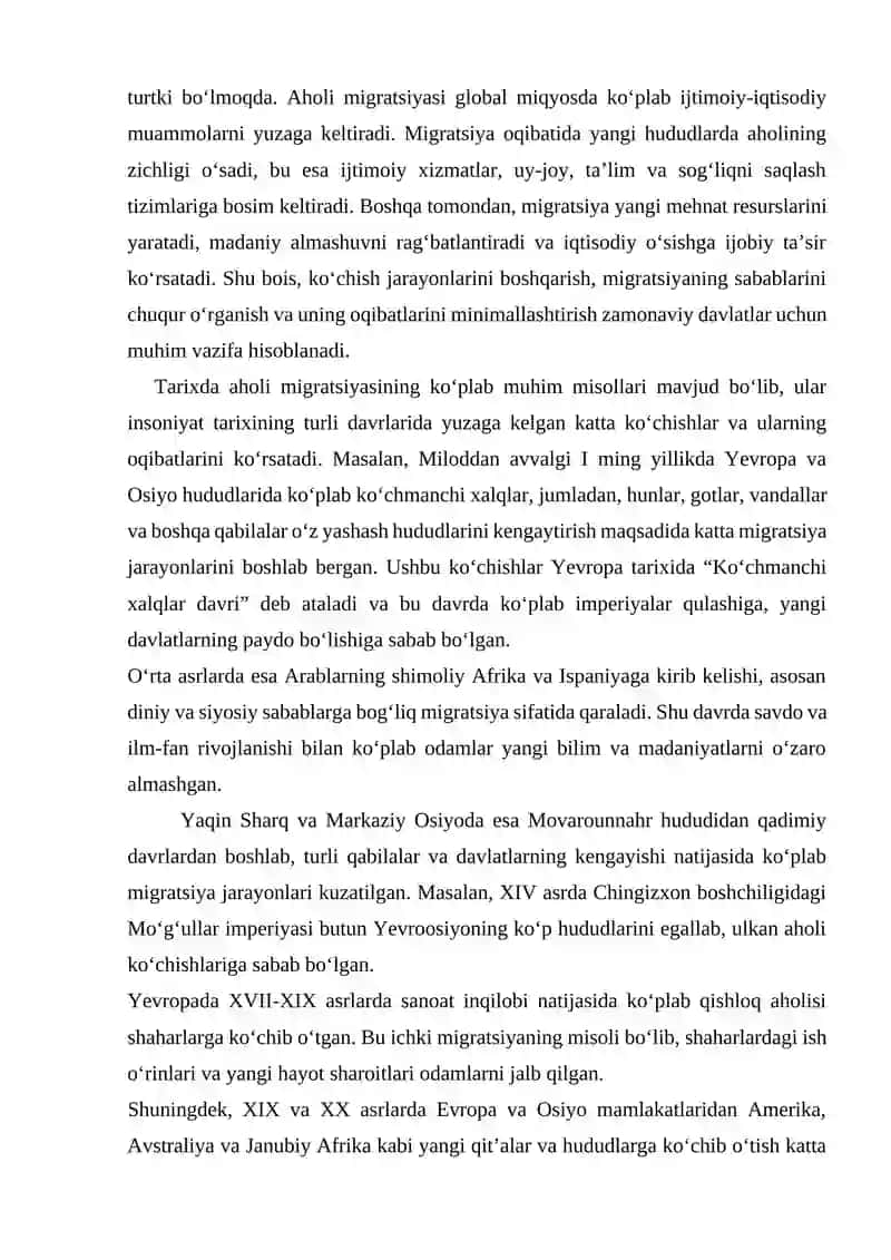 Aholi migratsiyasi va ularning turlar 3