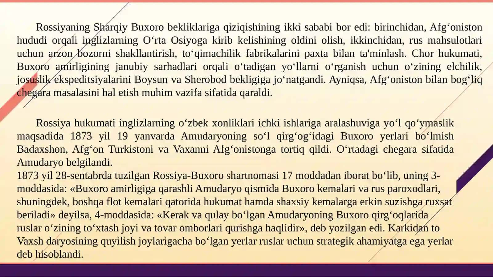 Sharqiy Buxoroda Rossiya tayanch punktlarning qurlishi 3