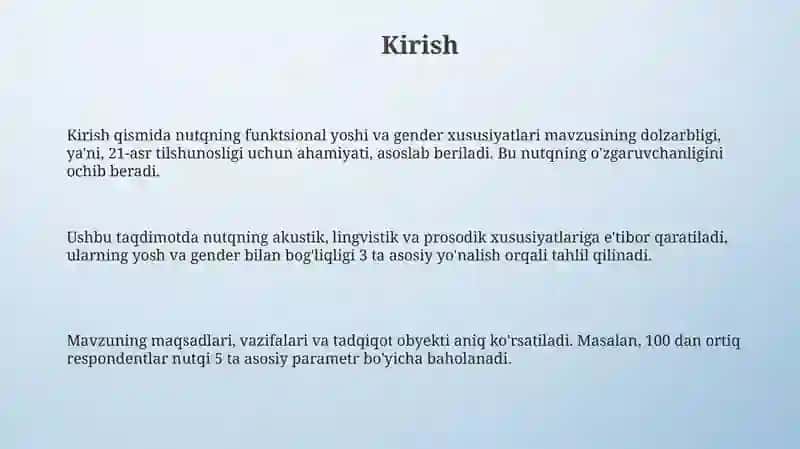 Nutqning funksional yosh va jins jihatidan xoslanishi 3