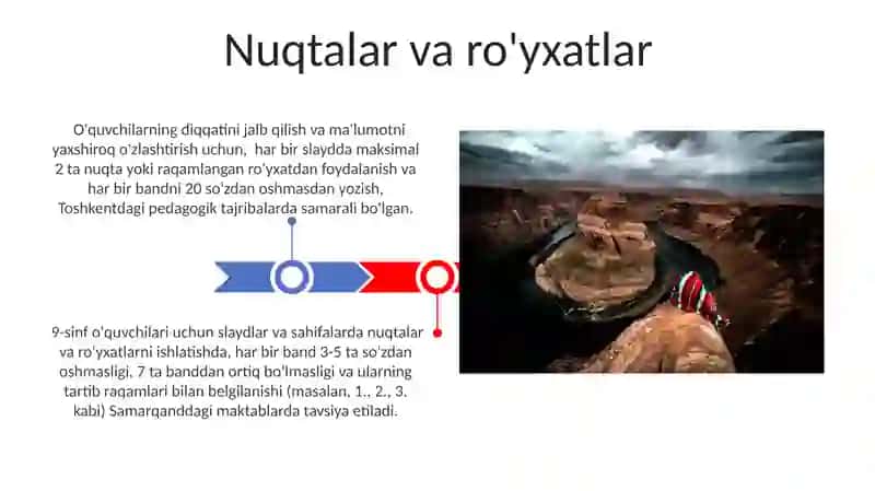 Sahifa/slayd izchilligini taʼminlash 9-sinf 3